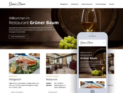 Restaurant Grüner Baum Design & Website