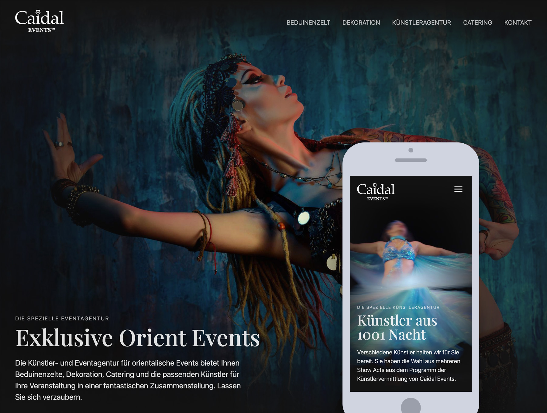 Webdesign für Caidal Events