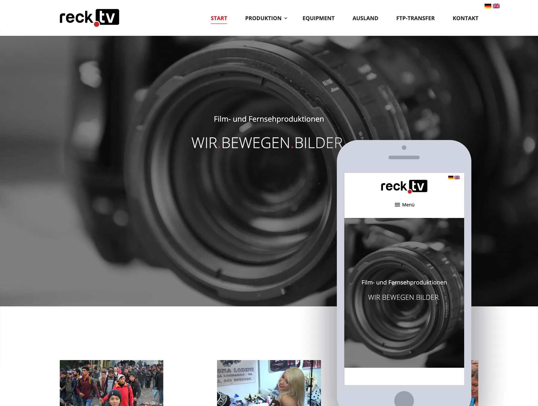 WordPress Design und Entwicklung für Reck TV